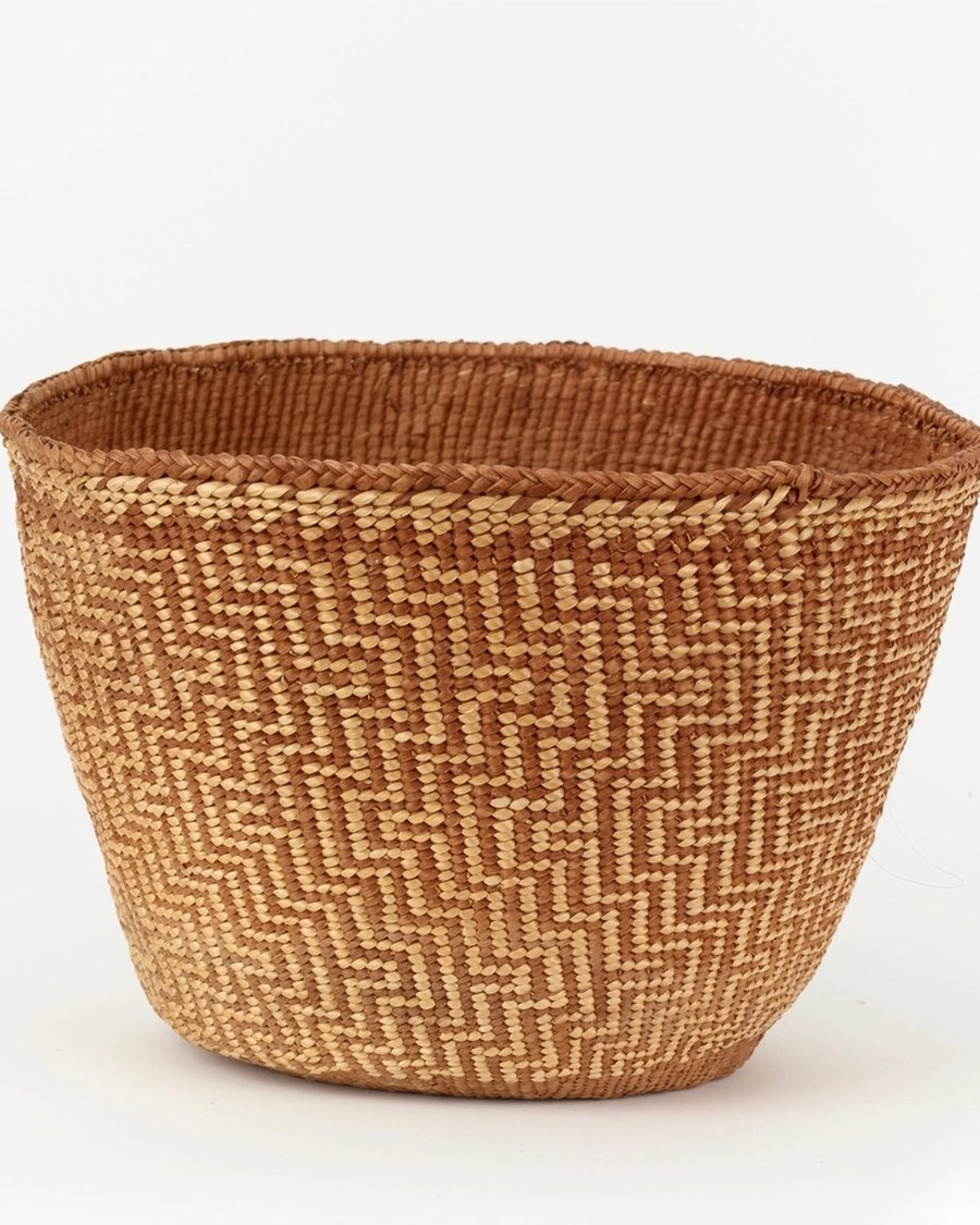 Woven Cane Basket, Deep