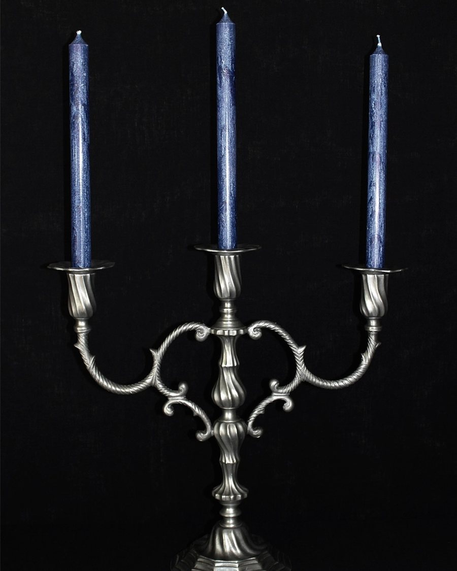 Three-Arm Silver Candelabra