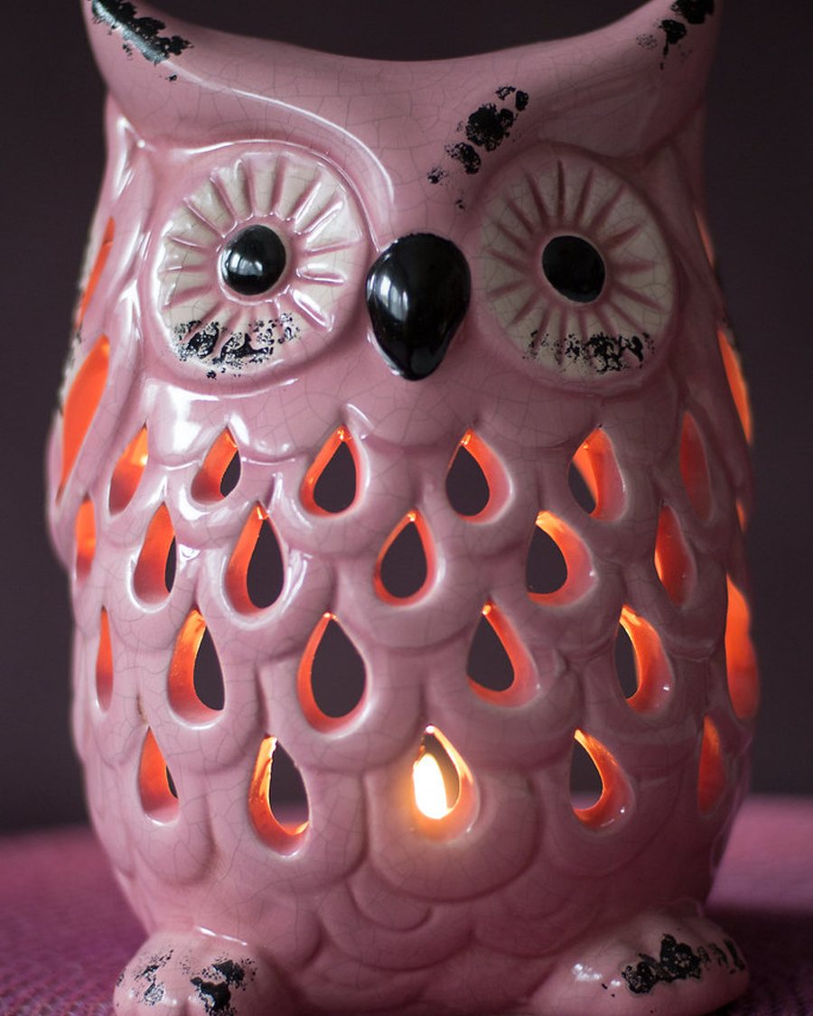 Ceramic Owl Tealight Holder