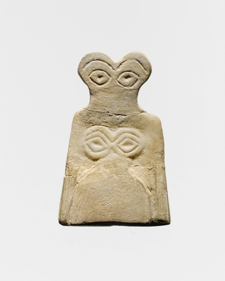 Stone Finish Guardian Figure