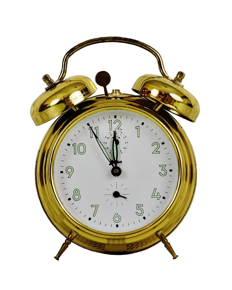 Twin-Bell Alarm Clock, Gold