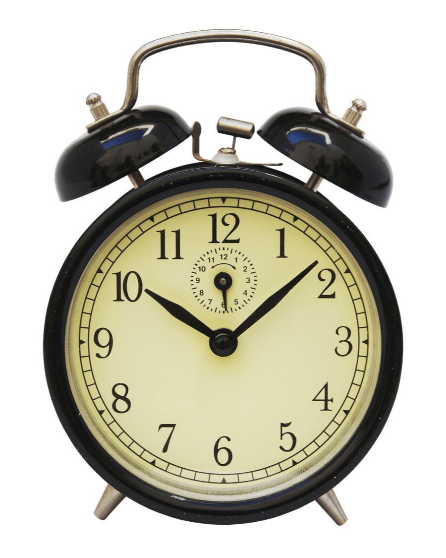Twin-Bell Alarm Clock, Cream Dial