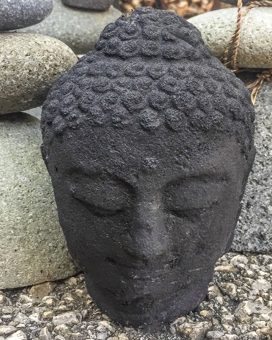 Black Stone Buddha Head