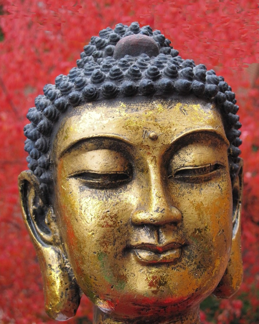Gilded Buddha Head