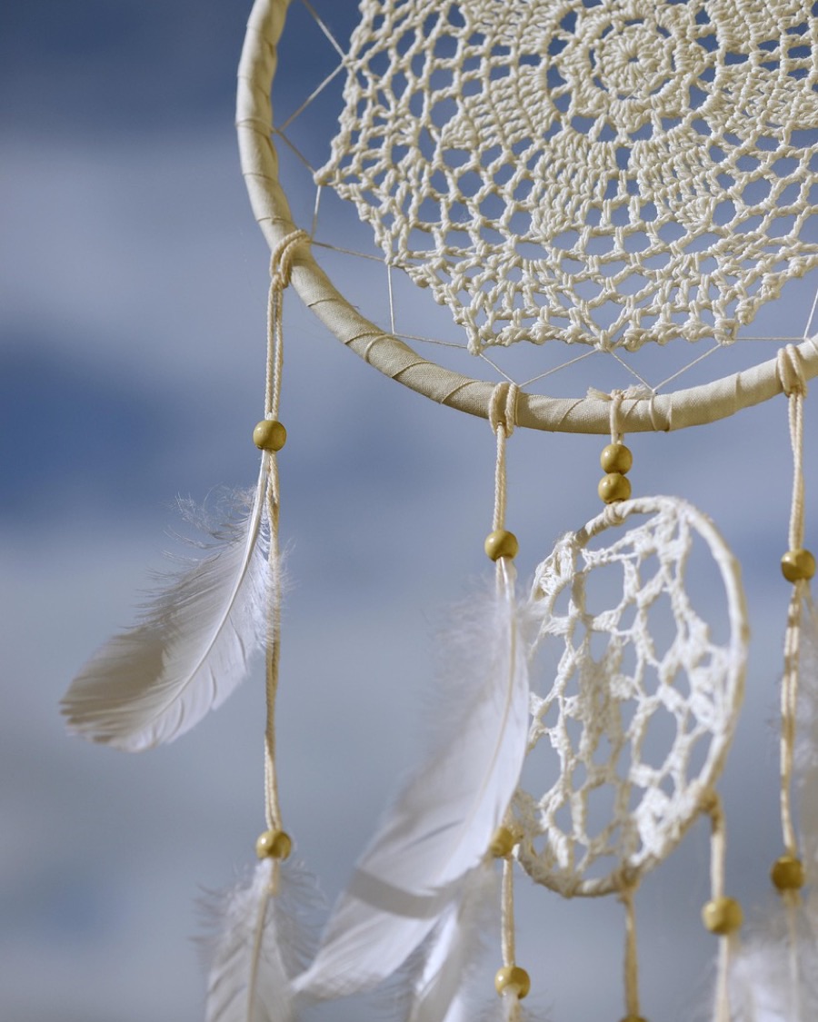 White Crochet Dream Catcher