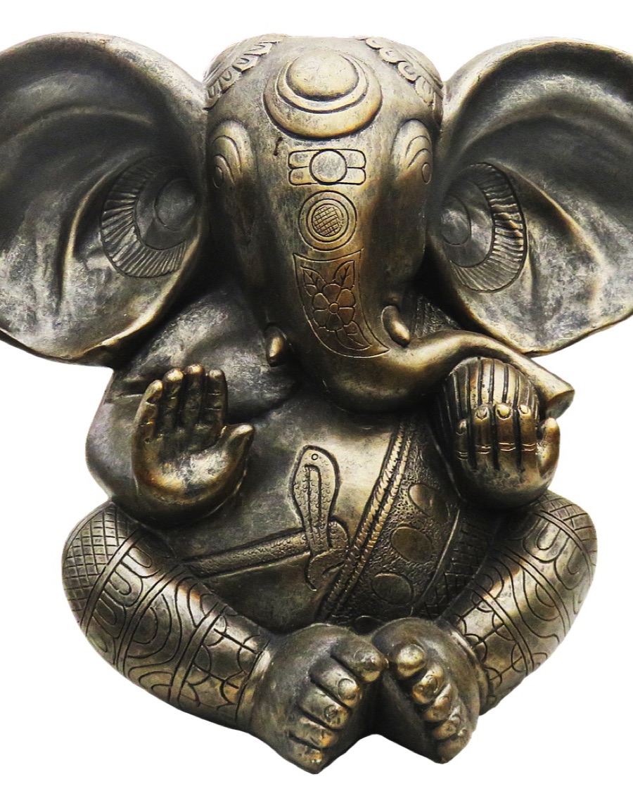 Brass Ganesha, Seated