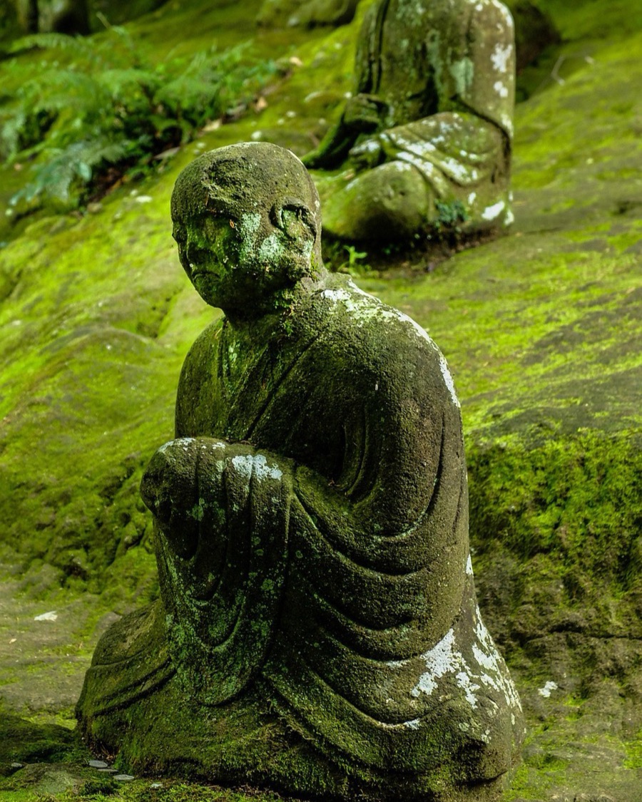 Meditating Monk Garden Statue