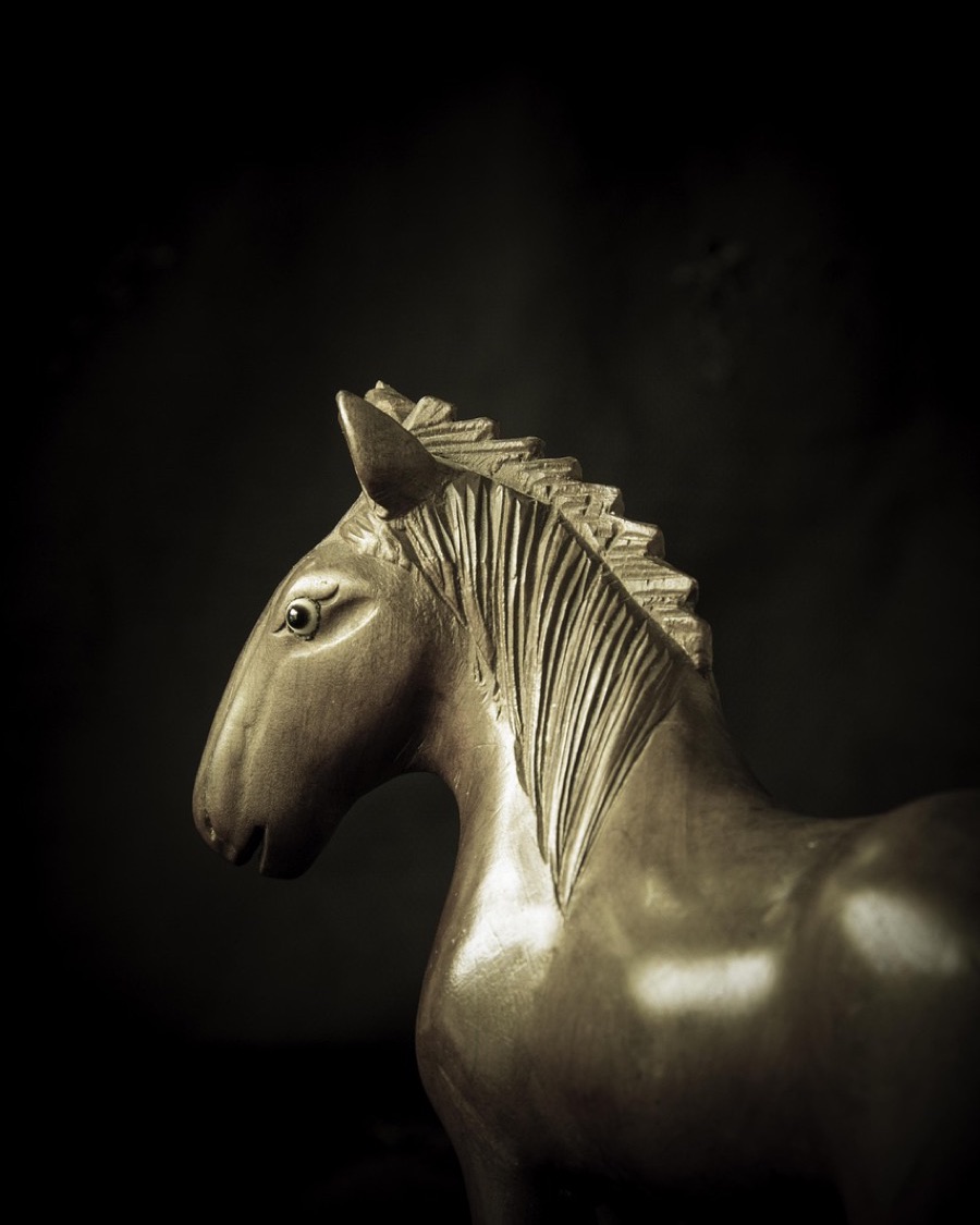 Bronze Horse Head Sculpture