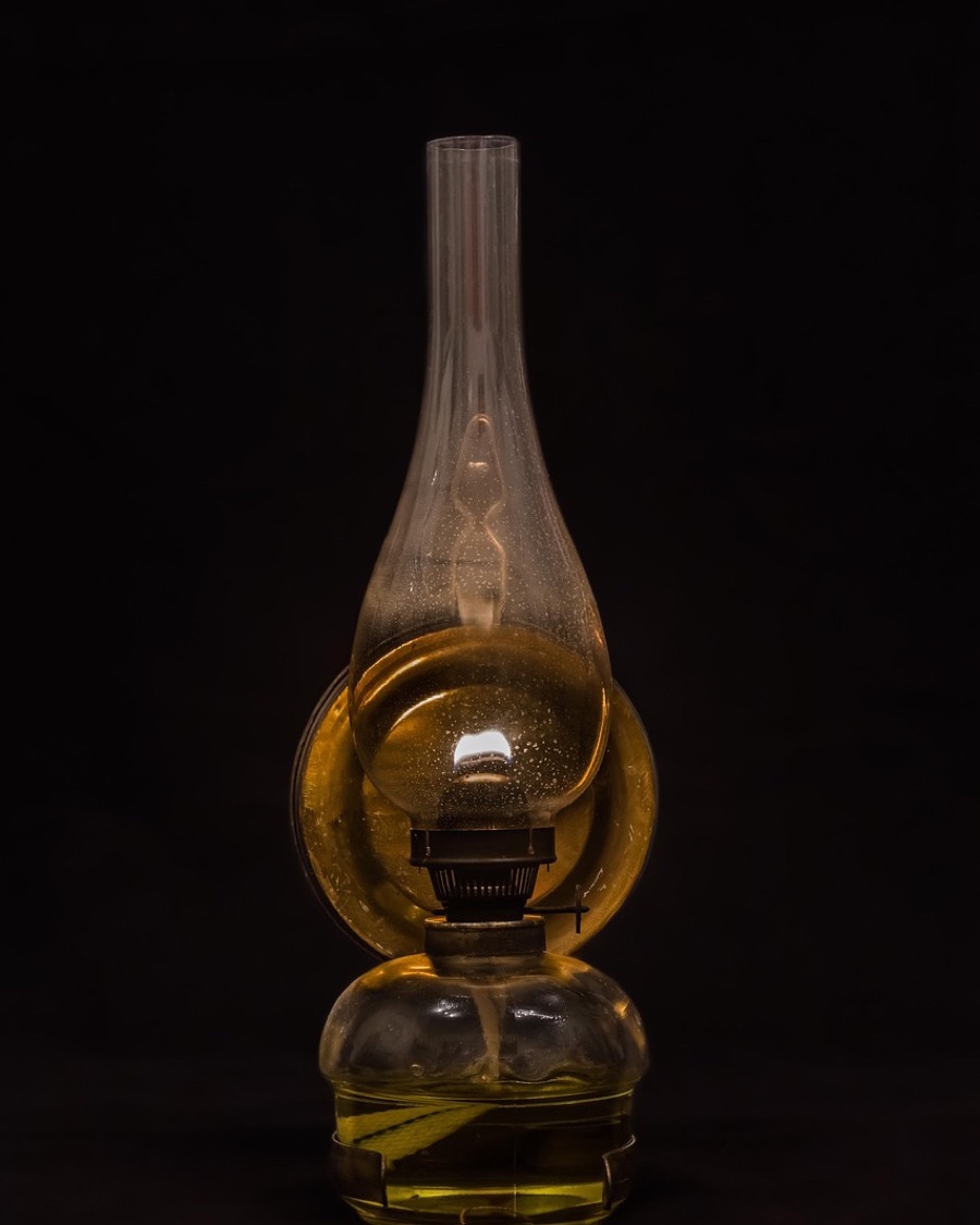 Glass Chimney Oil Lamp