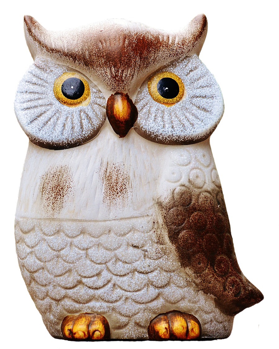 Painted Ceramic Owl