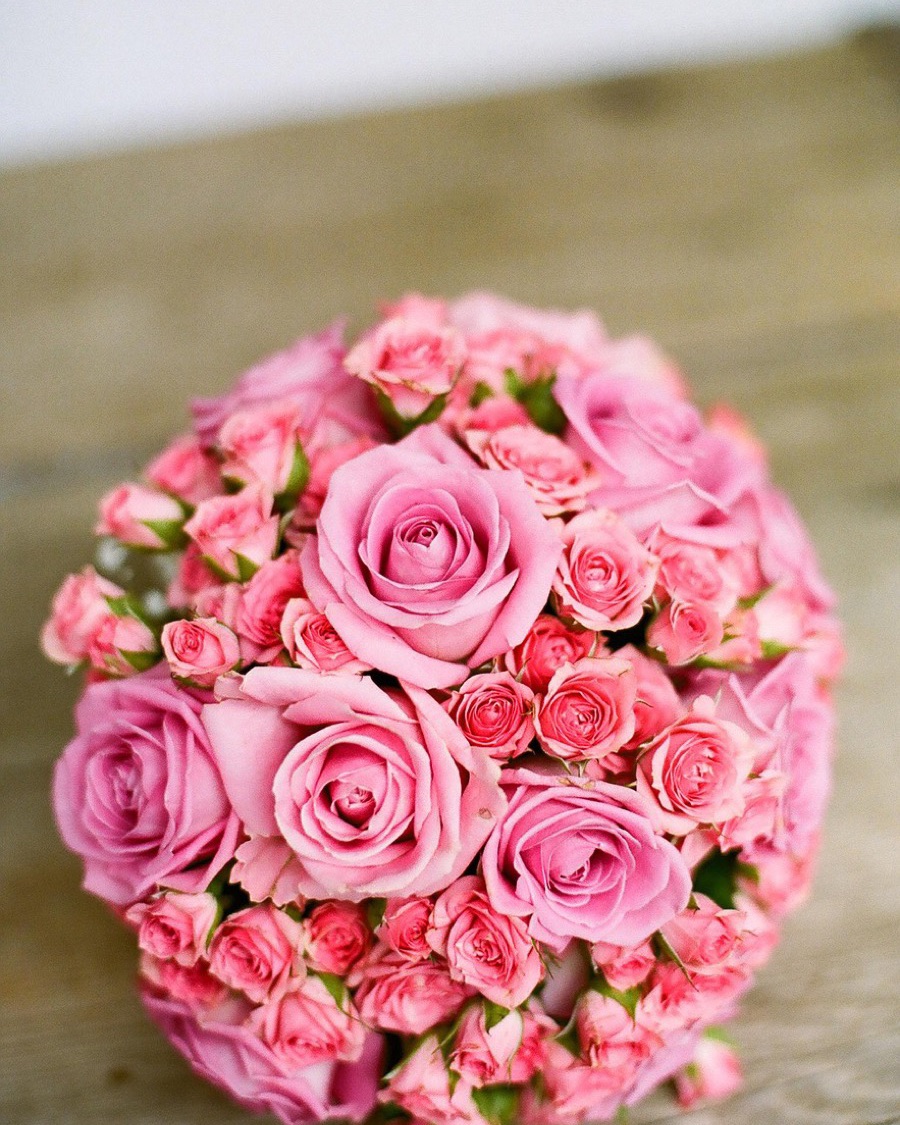 Faux Pink Rose Ball