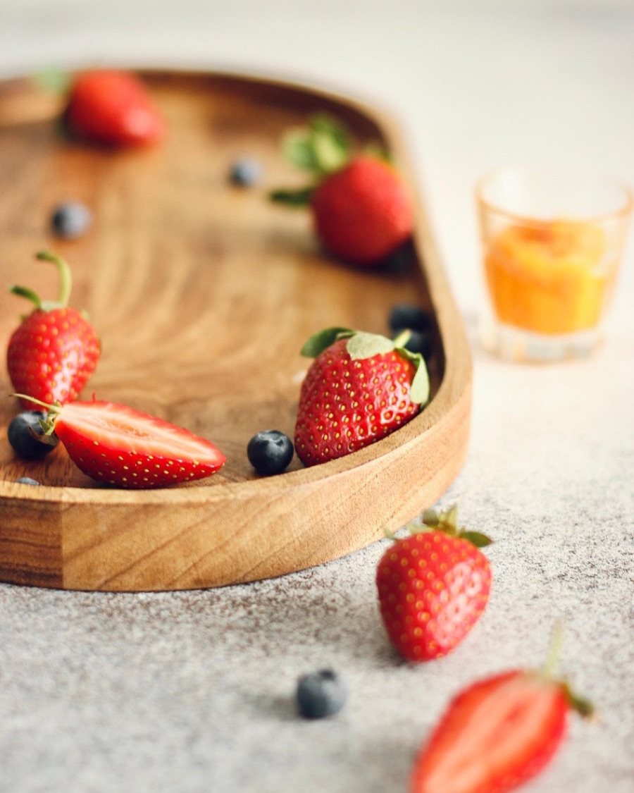 Oval Wooden Serving Tray