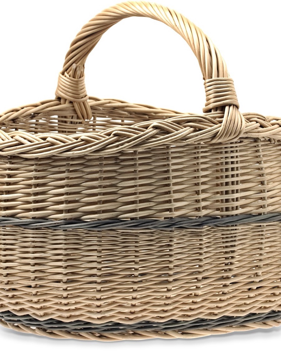 Oval Wicker Basket with Twin Handles