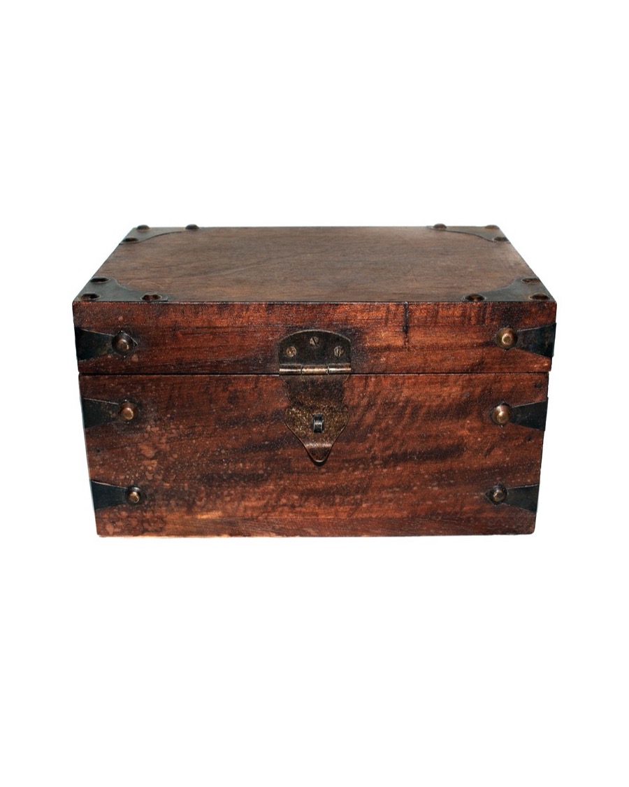 Dark Wood Blanket Chest