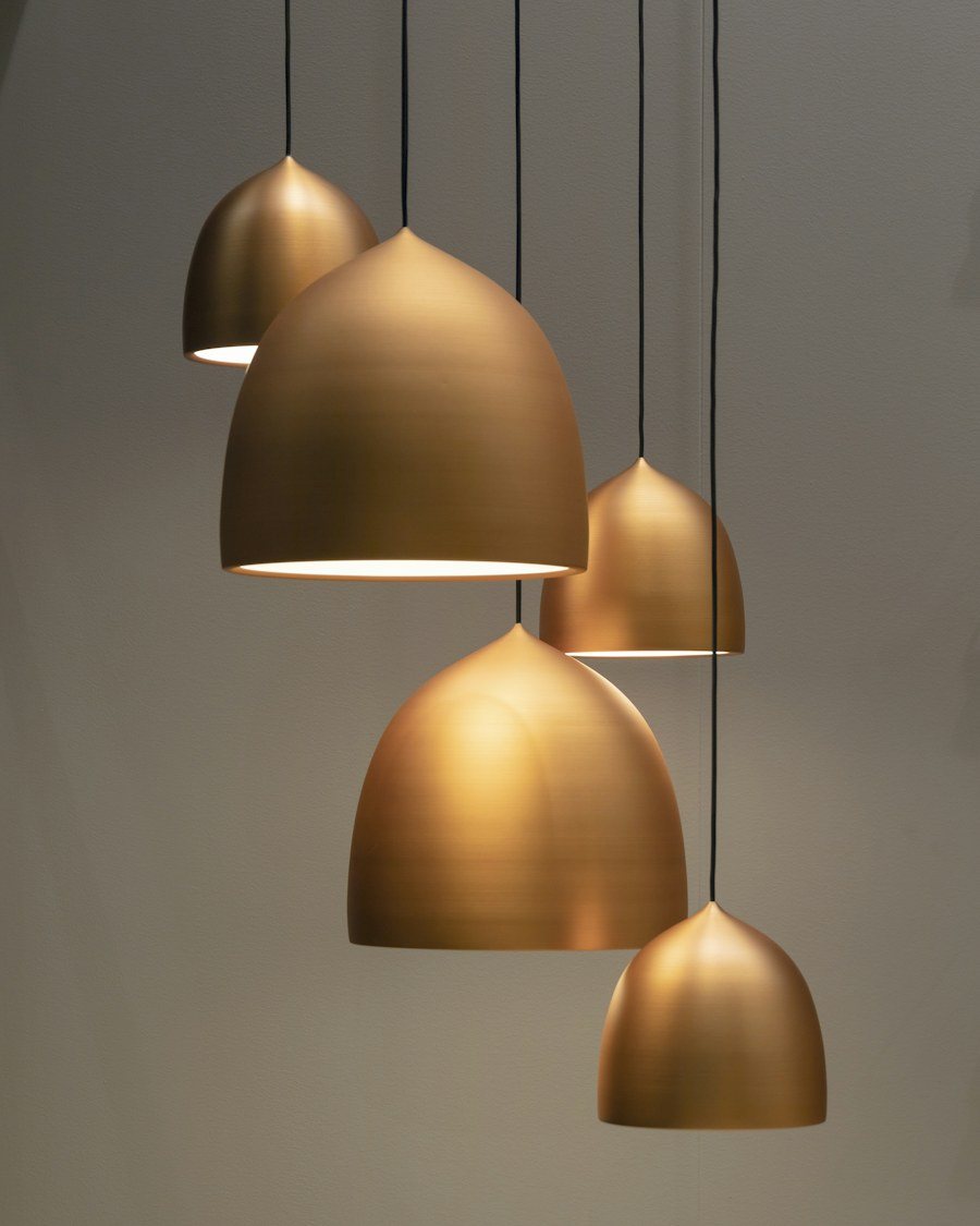Brass Dome Pendant Trio