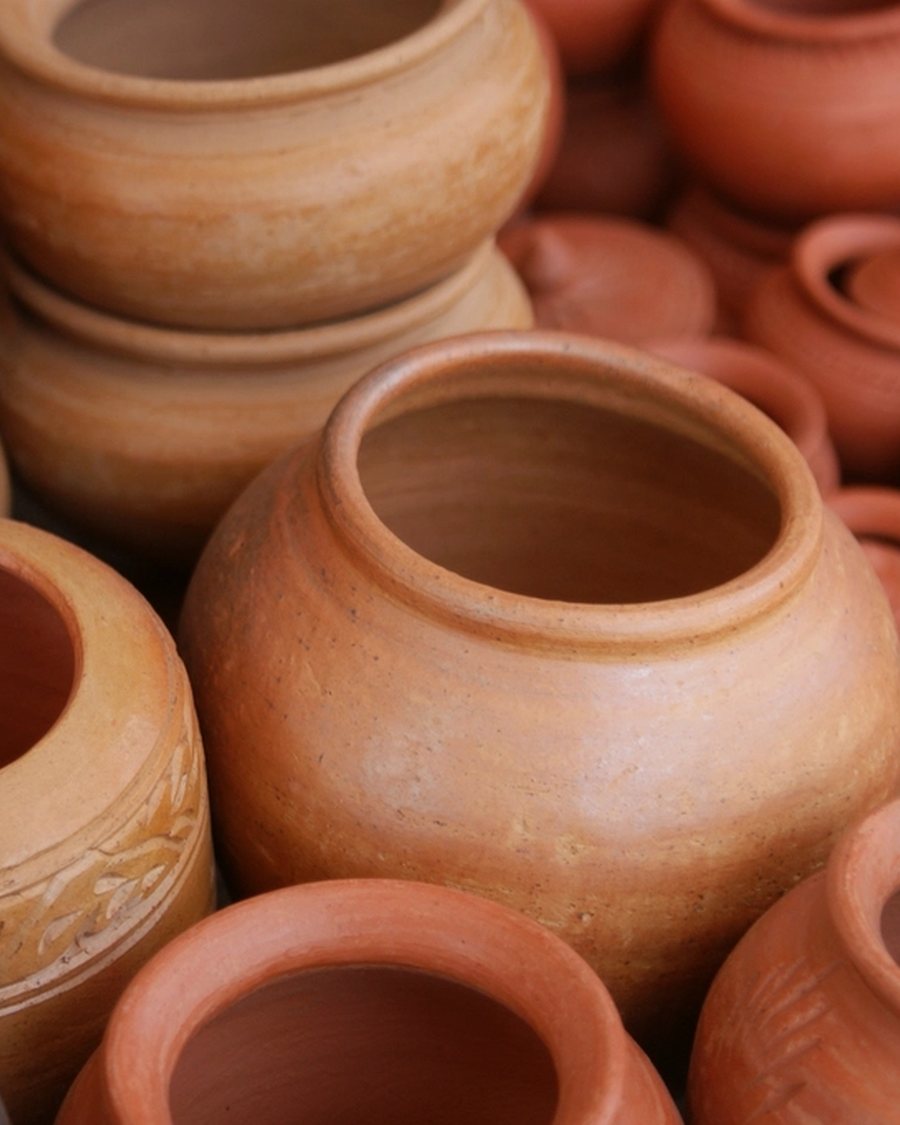 Terracotta Planter, Ribbed