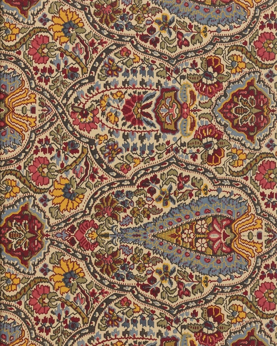 Paisley Dhurrie, Ochre and Red
