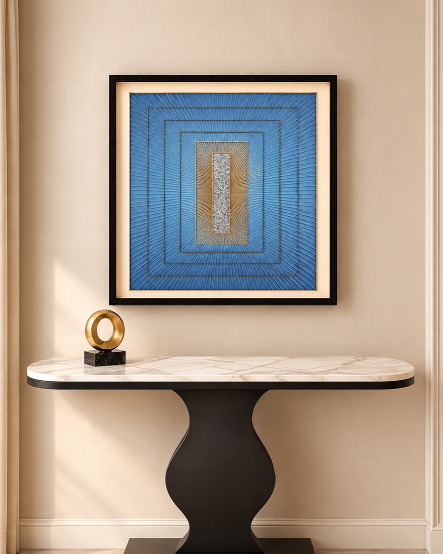 Blue Layered Texture Frame