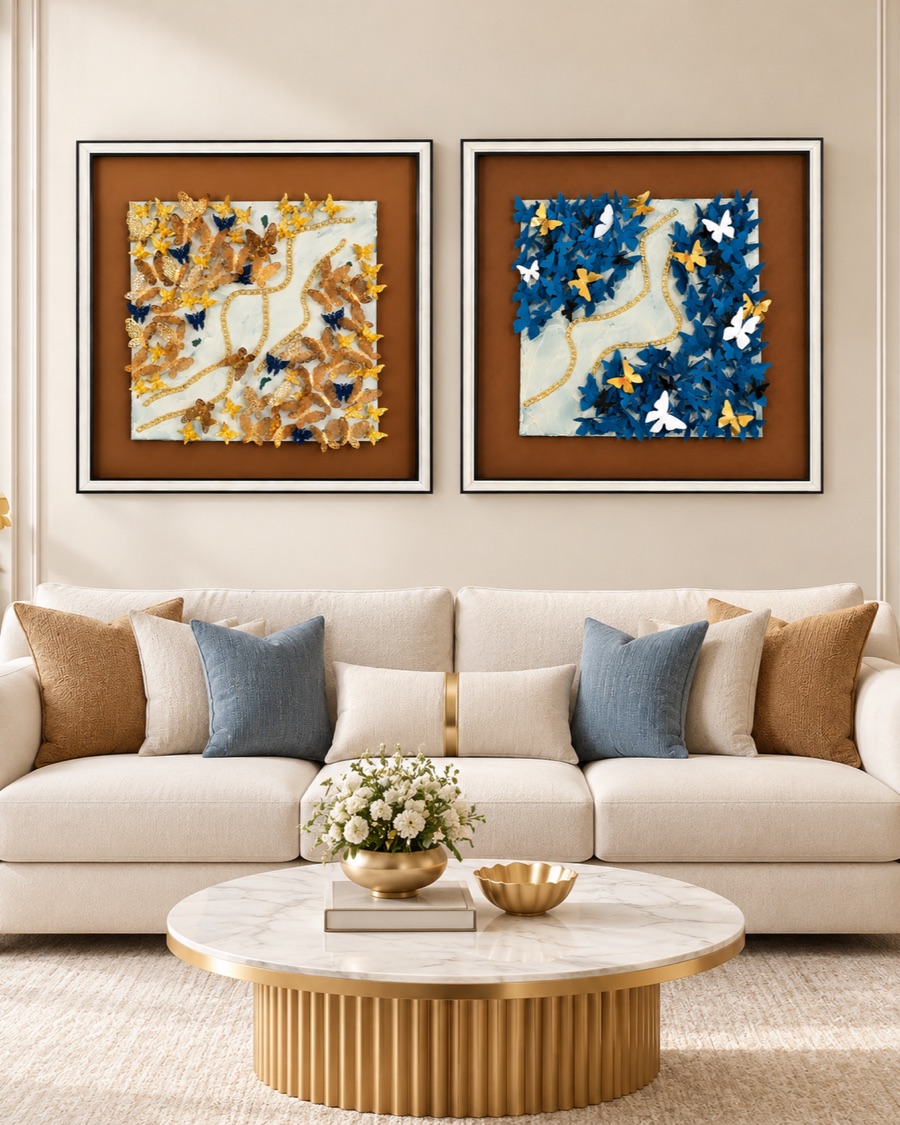 Butterfly Shadow Boxes, Set of Two