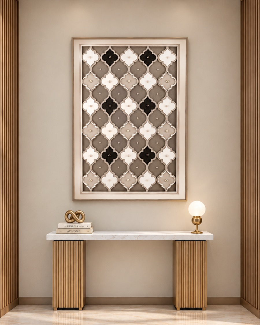 Moroccan Tile Pattern Framed Art