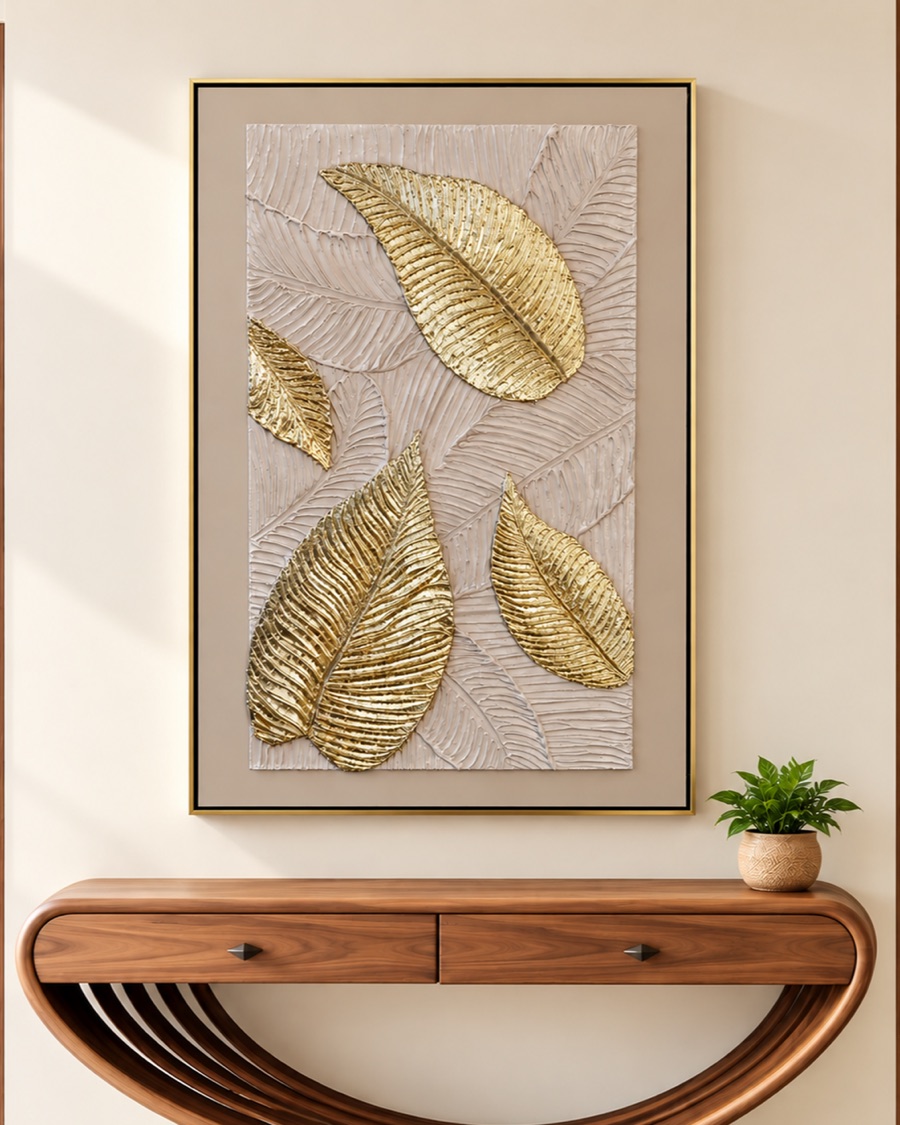 Gold Leaf Relief Canvas
