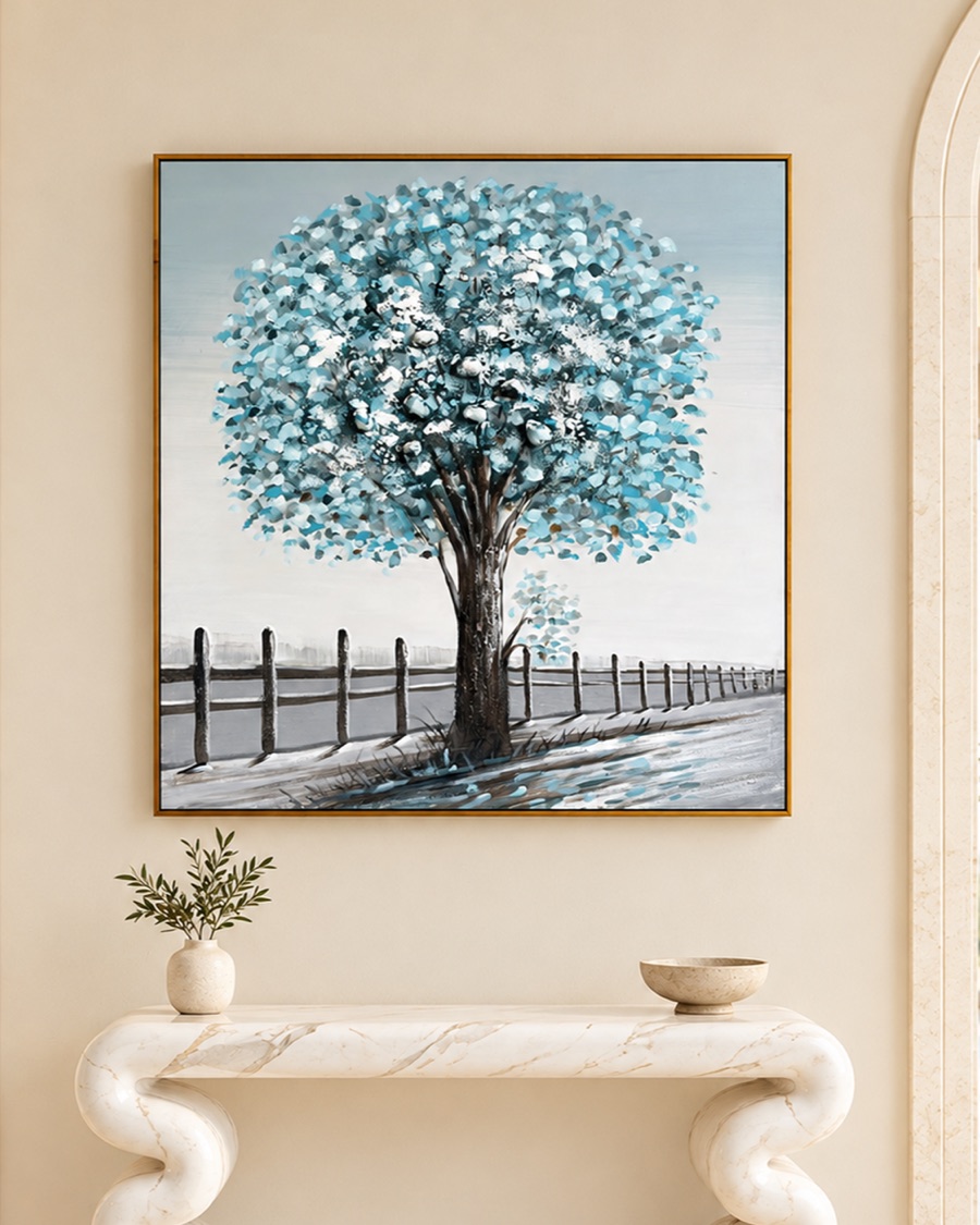 Blue Blossom Tree Canvas