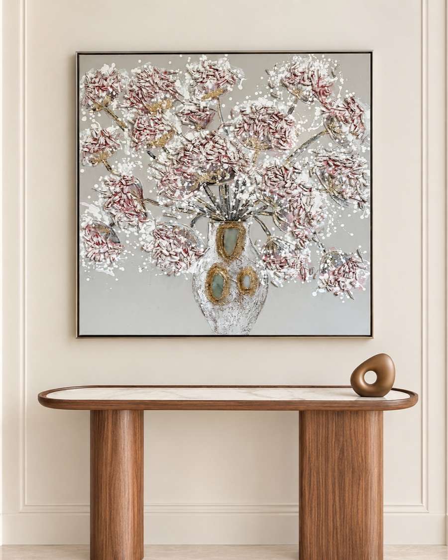 Pink Blossom Bouquet Canvas