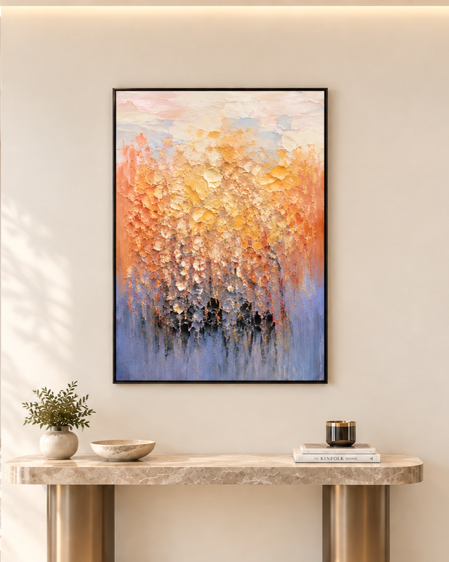 Sunrise Textured Abstract Canvas
