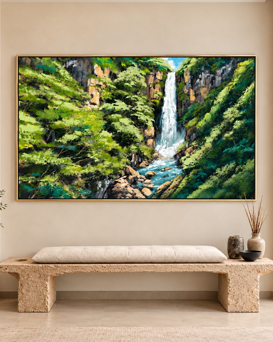 Waterfall Gorge Canvas, Panoramic