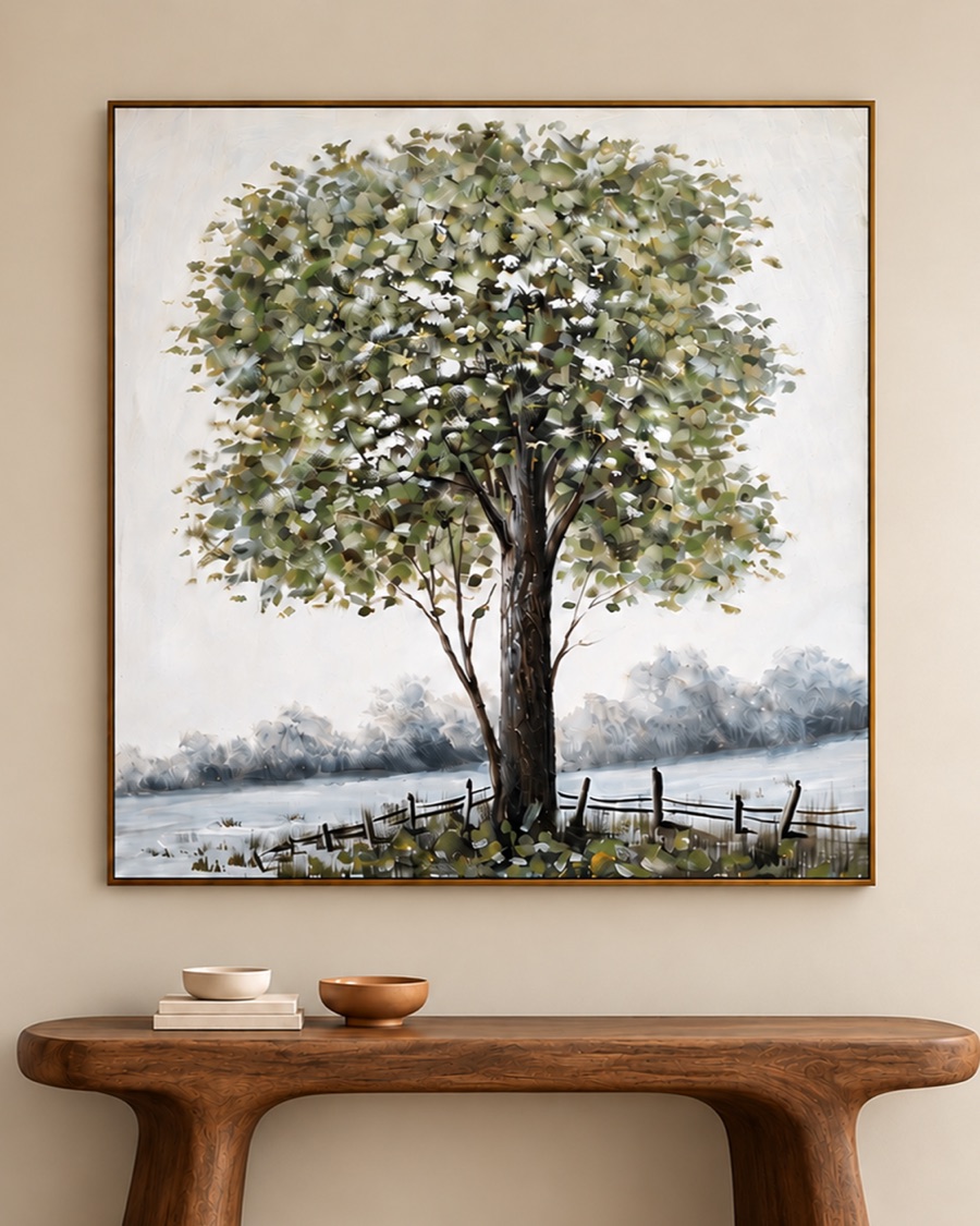 White Blossom Tree Canvas