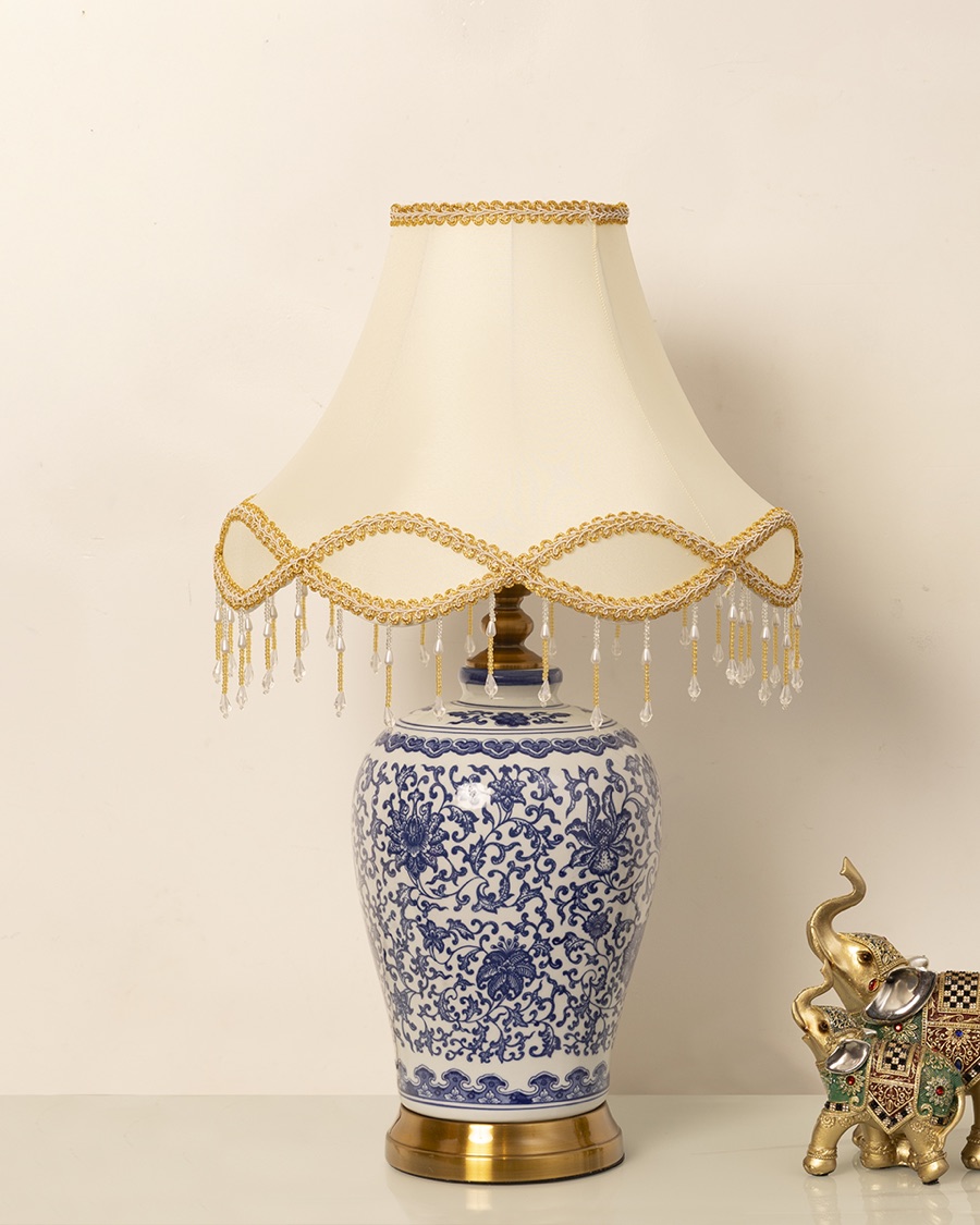 Blue and White Porcelain Table Lamp