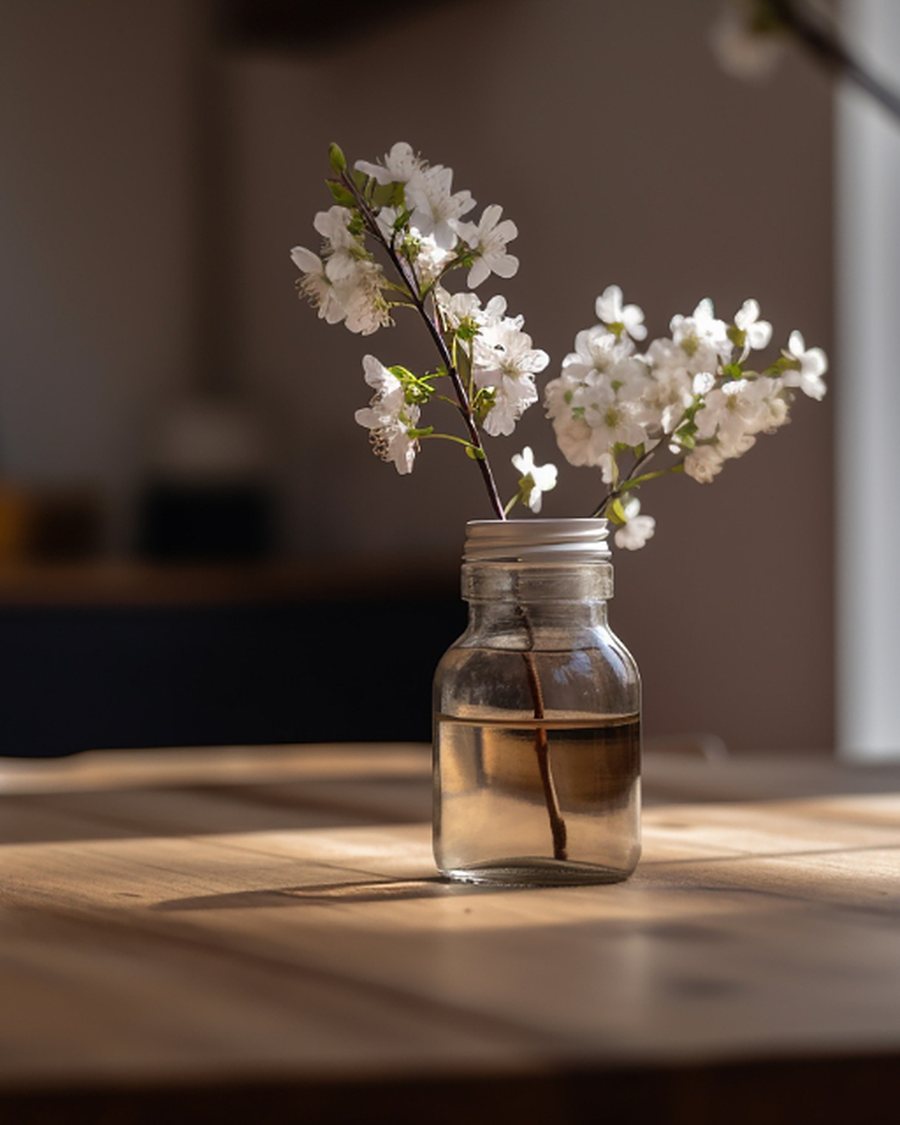 Stoneware Jar Vase, Honey Glaze